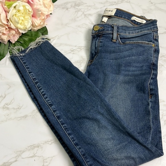 Frame Denim Women's Le Skinny De Jeanne Cotton-Blend Jeans Size 25 - Picture 7 of 9